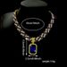 Men’s Jewelry Set Fashion Specializes In Mixed Color Cuban Chain Blue Gemstone Pendant New Men's Necklace Jewelry_ipsvogv.com