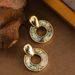 Fashionable Atmospheric Design With Inlaid Natural Abalone Shell Earrings, Feminine Temperament, Simple And High-end_ipsvogv.com