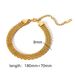 Ins Style Watch Gold-Plated Stainless Steel Cuban Flat Snake Chain Jewelry Bracelet_ipsvogv.com