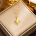 Four Stars Fashion Men's INS Cool Style Hip Hop Pendant Fashion Personality Cross Star Necklace Pendant Minimalist Style_ipsvogv.com