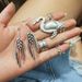 New Hot Selling Fashion Versatile Swan Three Piece Set Jewelry Necklace Ring_ipsvogv.com