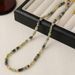 Brass Genuine Gold Color Preserving Natural Stone Bead Necklace, Niche, Light Luxury, High-end, Temperament, Collarbone_ipsvogv.com