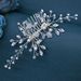 Women's Jewelry Floral Crystal Rhinestone Hair Comb Bridal Wedding Headpiece Pearl Hair Accessories For Special Occasions_ipsvogv.com