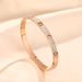 Kajia Man Tian Xing Two Rows Diamond For Men And Women's Fashion New Style Bracelet Titanium Steel Rose Gold_ipsvogv.com