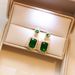 Necklace Women's Net Red, Emerald, Zircon, Junior Earrings, Pendant, High Sense Set, Colorless Titanium Steel Lock Bone Chain, Female_ipsvogv.com