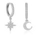 Popular Zircon Earrings cross butterfly star moon hip hop Earrings Gold Plated men's and women's Earrings_ipsvogv.com