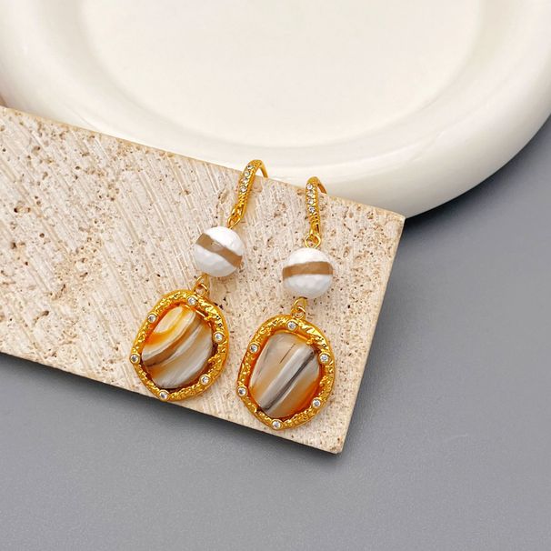 Irregular inlaid earrings with personalized dign, high-end feeling, refined temperament, and fashionable ear_ipsvogv.com