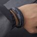 Casual Solid Color Pu Leather Men's Wristband_ipsvogv.com