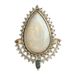 Sanjie's New Fashionable Alloy Inlaid With Oversized Auspicious Treasure Ring, Waterdrop Opal Ring For Women_ipsvogv.com