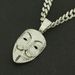 Ins domineering three-dimensional full diamond exaggerated mask pendant necklace nightclub bouncy cool Cuban chain_ipsvogv.com