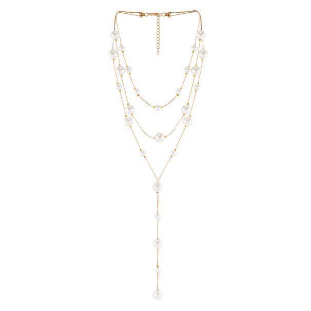 French Retro Long Tassel Pearl Necklace Female Fashion Temperament High End Necklace_ipsvogv.com
