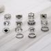 Playing Spades Card Wings Love Butterfly Moon Sun 14 Piece Set Joint Ring_ipsvogv.com