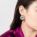 Gold-Plated Copper High-End Glossy 3D Minimalist Large Earrings For Women Light Luxury Exaggerated Niche Design Sense_ipsvogv.com