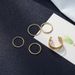 New Geometric Cross Fashion Gold 5-piece Set With Open Alloy Ring_ipsvogv.com