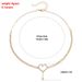 Double Flash Diamond Love Short Necklace Choker Internet Celebrity Pendant Neck Strap Neck Chain Neck Jewelry Women's Collarbone Chain_ipsvogv.com