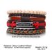 2125 Multi-layer Adjustable Leather Beaded Hand-woven Men's Bracelet Jewelry_ipsvogv.com