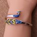 Jingtai Blue Famous Ethnic Style Colorful Peacock Dropping Oil Female Bracelet Phoenix Gives Wife Gifts Girlfriend_ipsvogv.com