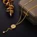 Fashion Trend Titanium Steel Non-fading Sweater Chain Gold Plated Red Auspicious Circle Bone Clavicle Chain_ipsvogv.com