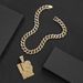 Letter USBOYZ Pendant Hip Hop Cuban Chain Alloy Personalized Necklace_ipsvogv.com