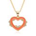 Copper Heart Pendant Necklace - Micro Inlaid Oil Drop Design, Minimalist Dainty Jewelry For Women, Unique Personality Gift_ipsvogv.com