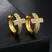 Cross Full Diamond Ear Buckle Men's Micro Set Zircon Hip Hop Earrings_ipsvogv.com
