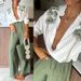 Women's Clothing spring and autumn new printed long sleeved single breasted trousers suit INS casual loose two piece suit_ipsvogv.com