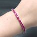 Light Luxury Colored Gemstone Bracelet 3/4/5mm Tennis Chain Sterling Silver Inlaid Cultured Ruby Bracelet Summer New Product_ipsvogv.com