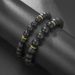 Black Agate Trendy Men's Style Simple Niche Design Personality Men And Women Two Students Korean Version Friends Bracelet_ipsvogv.com