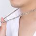 Silver Round Chain Three Buddha Bead Trendy Men's Dominant Hexagonal Rectangular Tube Necklace_ipsvogv.com