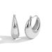 Fashion Modern Arc Shaped Brass Gold Plated Earrings Simple INS Chubby C Shaped Ear Buckle Female_ipsvogv.com