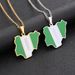 hot selling African Nigeria map stainless steel necklace men and women's titanium steel oil drop pendant trendy accessories_ipsvogv.com