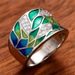 Cao Shi's Best-selling Men's And Women's Universal Rings, Colorful Enamel Drip Glue Leaf Ring Accessories_ipsvogv.com