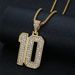 Men's Jewelry Hip Hop HIPHOP Jewelry Stainless Steel Gold Plated Diamond No. 10 Number Pendant Necklace_ipsvogv.com