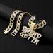Personalized Hip-hop Full Double Row Diamond Letters BREADGETTA Pendant, Niche Design Tennis Necklace Accessory_ipsvogv.com