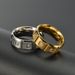 Men's Jewelry Matte Face Flower Diamond Ring Titanium Steel Plated K Gold Personality Ring_ipsvogv.com