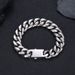 Men's Jewelry Hip Hop Stainless Steel Cuban Bracelet Spring Buckle Round Grinding Encryption Titanium Steel Men's Bracelet Jewelry_ipsvogv.com