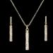 Fashion Women's Rhinestone Full Diamond Cylindrical Necklace Earring Set Jewelry_ipsvogv.com