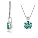 Silver Moissanite Necklace Colorful 1 2 3 Carat Pendan Rabbit Ear Moissanite Clavicle Necklace_ipsvogv.com