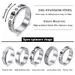 Jewelry & Accessories Rotatable Decompression Ring Titanium Steel Jewelry Set Couple Ring Wedding Ring_ipsvogv.com