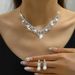 Ladies' Jewelry COPPER GLOW - Zircon Bridal Jewelry Set (Necklace & Earrings, Wedding Banquet Accessories)_ipsvogv.com