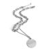 Korean Version Of Instagram Minimalist Letter Double Smiling Face Titanium Steel Necklace, Female Internet Celebrity_ipsvogv.com
