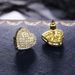 Cao Shi's new fashion ol micro inlaid zircon love women's Earrings wedding anniversary gift_ipsvogv.com