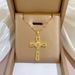 Steel 【 Titanium 】 Light Luxury Cross Minimally Micro Inlaid True Gold Necklace For Women, Ins Internet Celebrity 【 】 Women,_ipsvogv.com