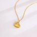 New Honeycomb Concave Titanium Steel Necklace Women's Love With Collar Chain Light Luxury Heart Shaped Accessory Pendant_ipsvogv.com