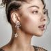 Super Flash party full diamond star earrings simple modified face five-pointed star pendant earrings earring_ipsvogv.com