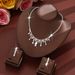 Women’s Jewelry Set Fashion Fashion Temperament Exquisite High End Light Luxury Blue Crystal Rhinestone Necklace Earrings Set Dress Accessories Bride_ipsvogv.com