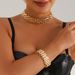Punk Exaggerated Thick Chain Necklace, Stylish Simple Clothing Accessories Metal Bracelet Spice Girl_ipsvogv.com