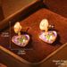 Monet Garden Violet Series Enamel Love Geometric Niche Vintage High End Earrings Oil Painting Earrings_ipsvogv.com