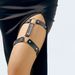 C0448 Fashionable Gothic Leather Rivet Leg Ring Punk Street Photo Spicy Girl Peach Heart Thigh Chain Female_ipsvogv.com