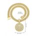 Sun Round Hip-Hop Personality Full Diamond Cuban Chain Pendant_ipsvogv.com